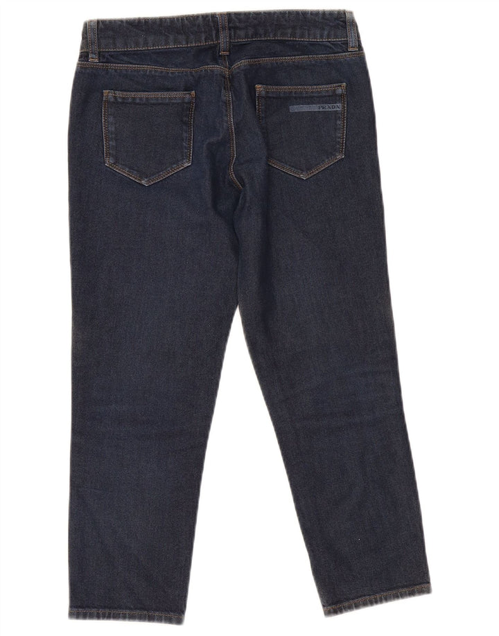Prada Damen Kurzjeans W25 L22 Marineblau