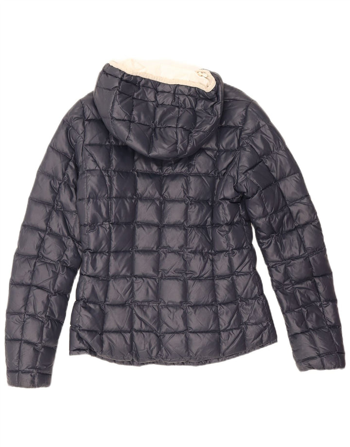 K-Way Wattierte Jacke mit Kapuze für Mädchen, 7–8 Jahre, Marineblau