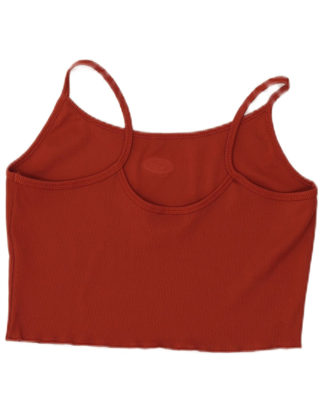 NIKE Damen Crop Cami Top UK 14 Large Kastanienbraunes Polyester