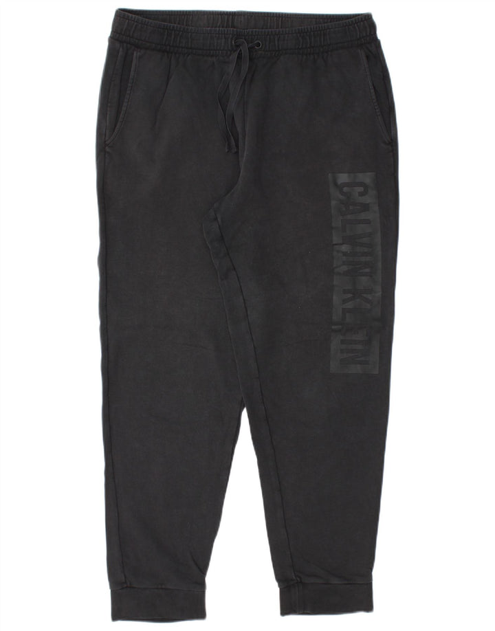 Calvin Klein Herren-Trainingshose mit Grafik, mittelschwarz, Baumwolle