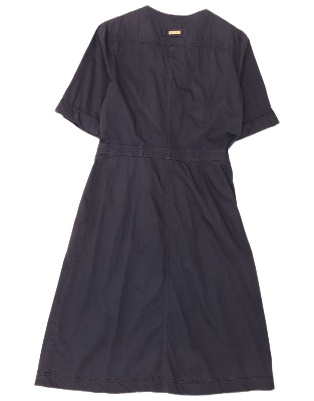 Henry Cottons Damen Wickelkleid IT 46 Große marineblaue Baumwolle