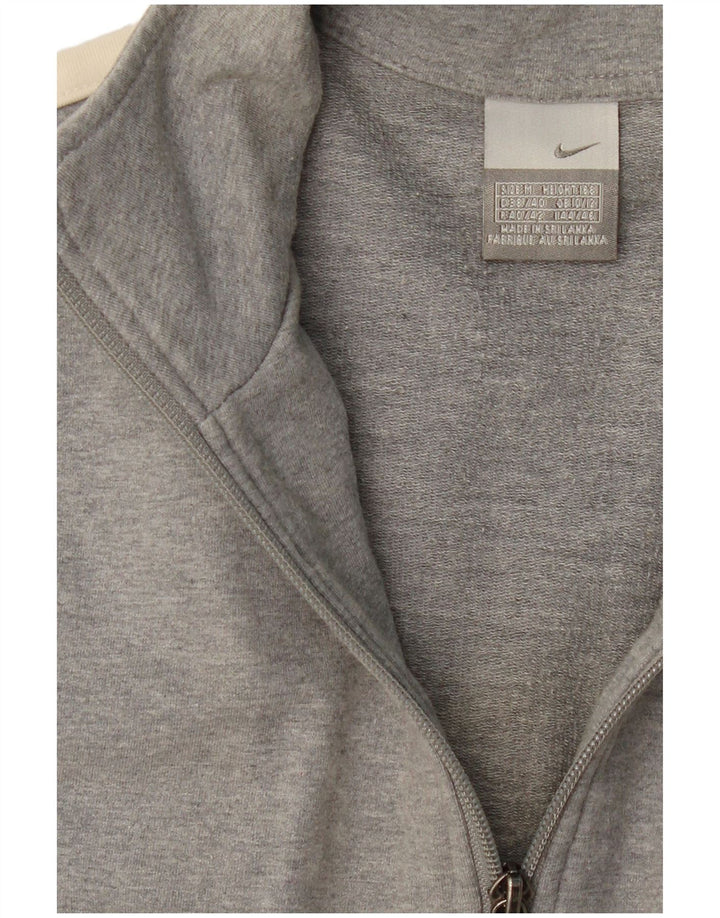 Nike Damen-Trainingsanzug-Top-Jacke UK 10/12 Mittelgrauer Farbblock
