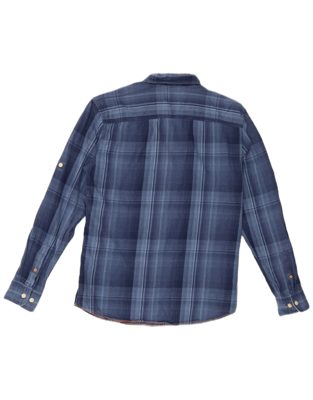 JACK & JONES Herren Flanellhemd Mittelblau kariert