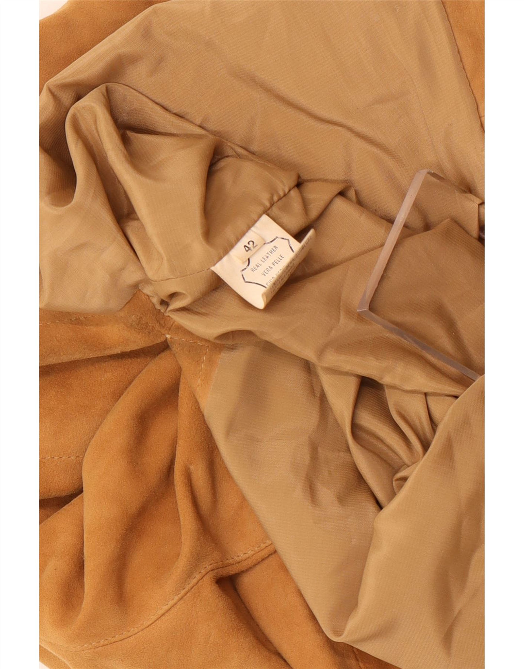 Vintage Damen Wildlederjacke IT 42 Mittelbraunes Leder