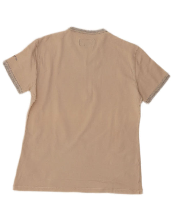 Calvin Klein Damen Khakis T-Shirt Top UK 10 Small Off White Colourblock