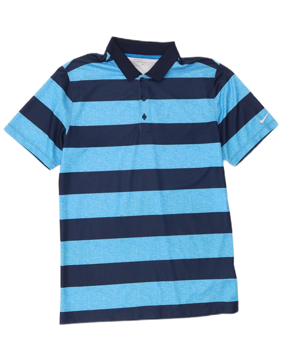 Nike Herren Dri Fit Standard Poloshirt, klein, blau gestreift, Polyester