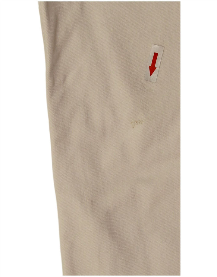 Gerade Bootcut-Jeans für Damen von Zara, EU 38, Größe S, W28, L26, cremefarbene Baumwolle