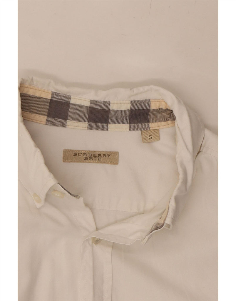 BURBERRY Mens Shirt Small White Cotton Vintage Burberry and Second-Hand Burberry from Messina Hembry 