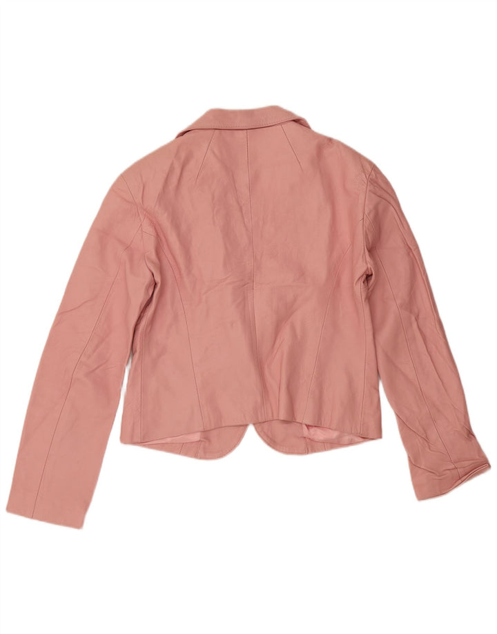 LAVORAZIONE ARTIGIANALE Damen 1-Knopf-Blazerjacke UK 14 Large Pink
