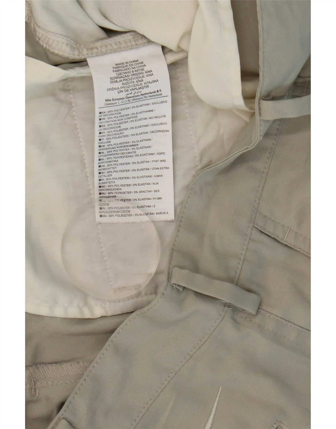 Nike Herren Dri Fit Straight Chino Hose W32 L32 Beige Polyester