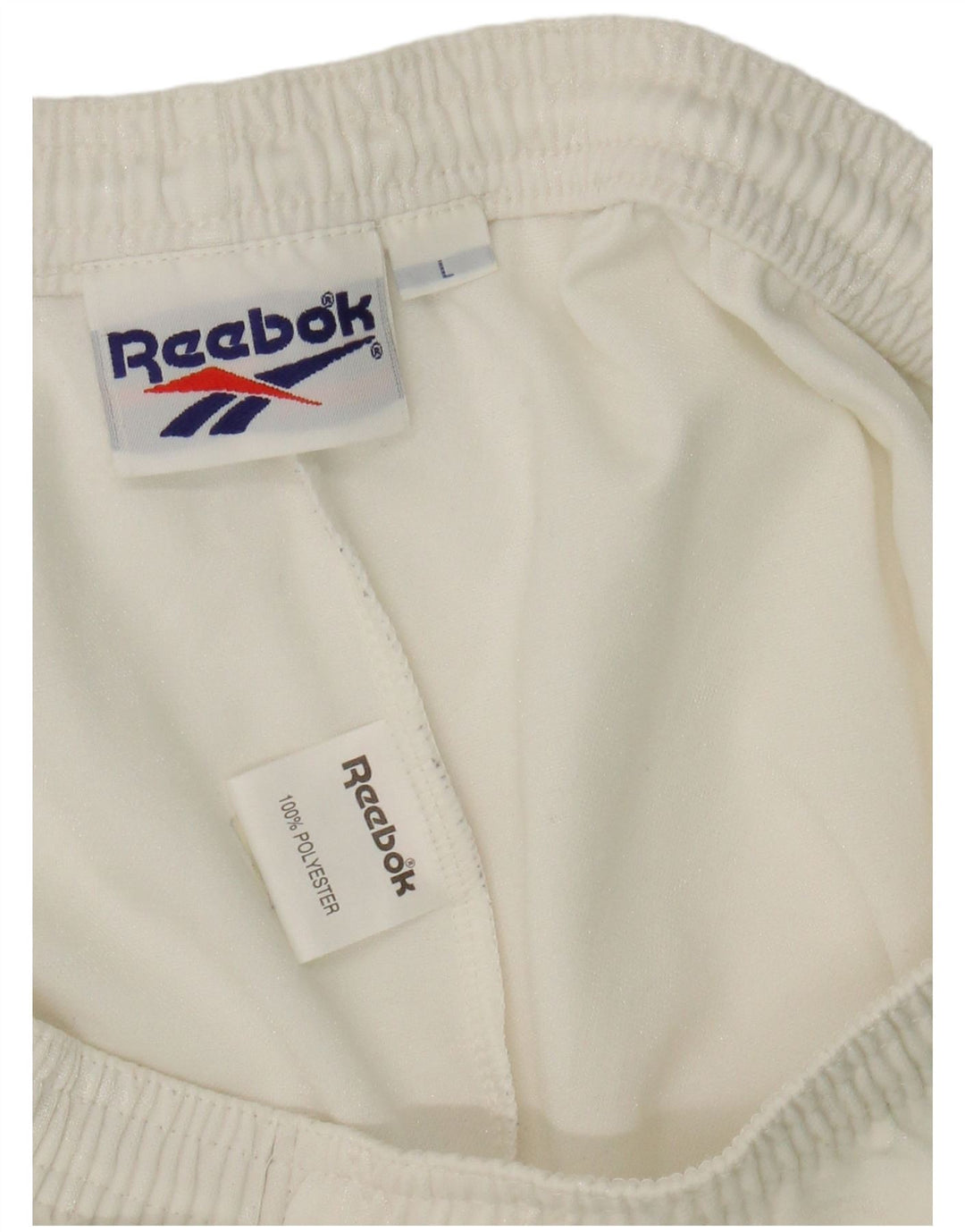 Reebok Herren-Sportshorts, groß, weißes Polyester