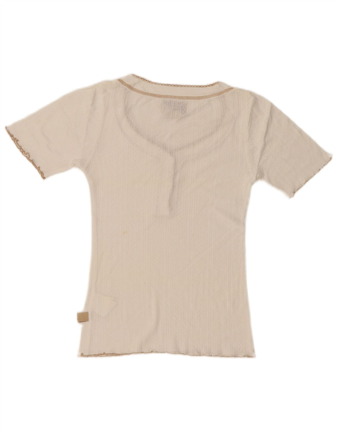 Marlboro Classics Damen T-Shirt Top UK 12 Medium Off White Baumwolle
