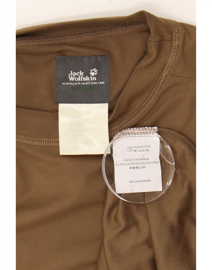 JACK WOLFSKIN Mens T-Shirt Top Small Brown Polyester Vintage Jack Wolfskin and Second-Hand Jack Wolfskin from Messina Hembry 