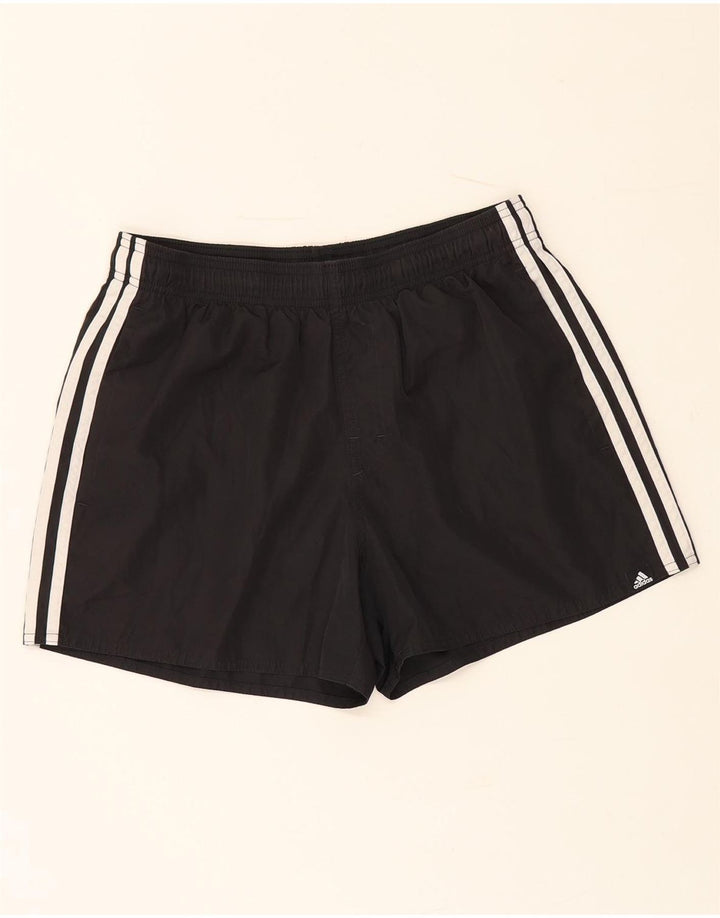Adidas Damen Sportshorts UK 12 Medium Schwarz Polyester