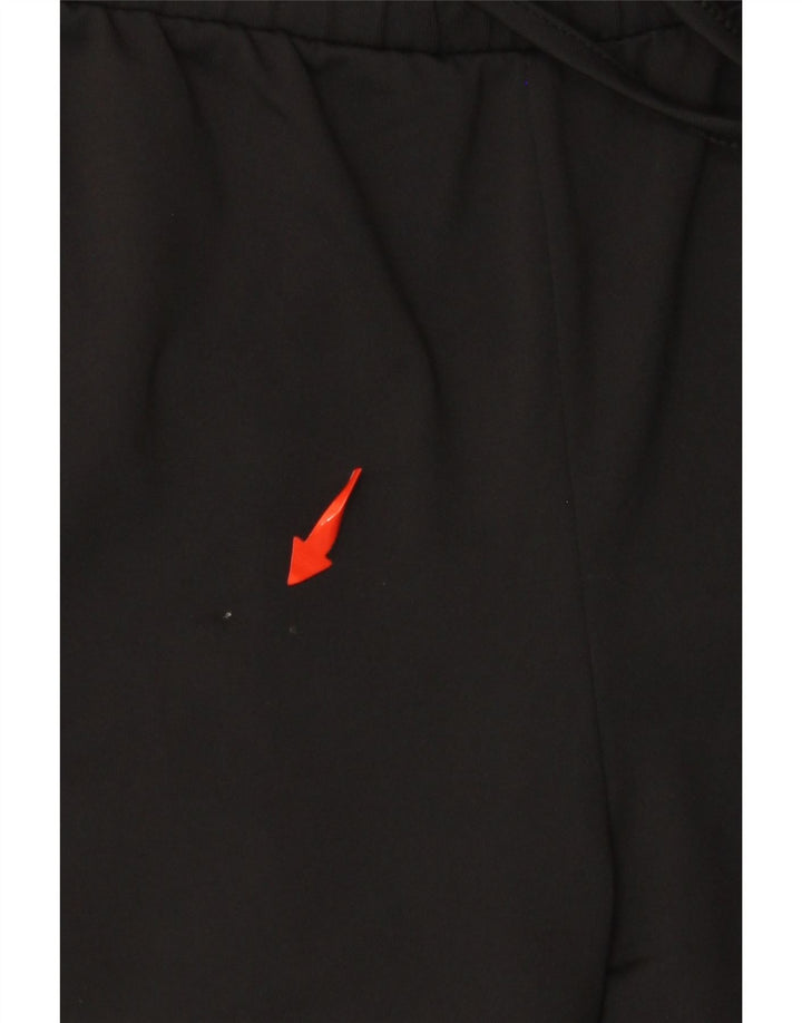 VINTAGE Grafik-Sportshorts für Damen UK 14 Large Black Colourblock