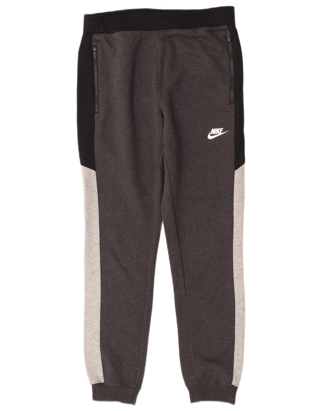 Nike Herren-Trainingshose, Jogginghose, Größe S, Grau, Colourblock-Baumwolle