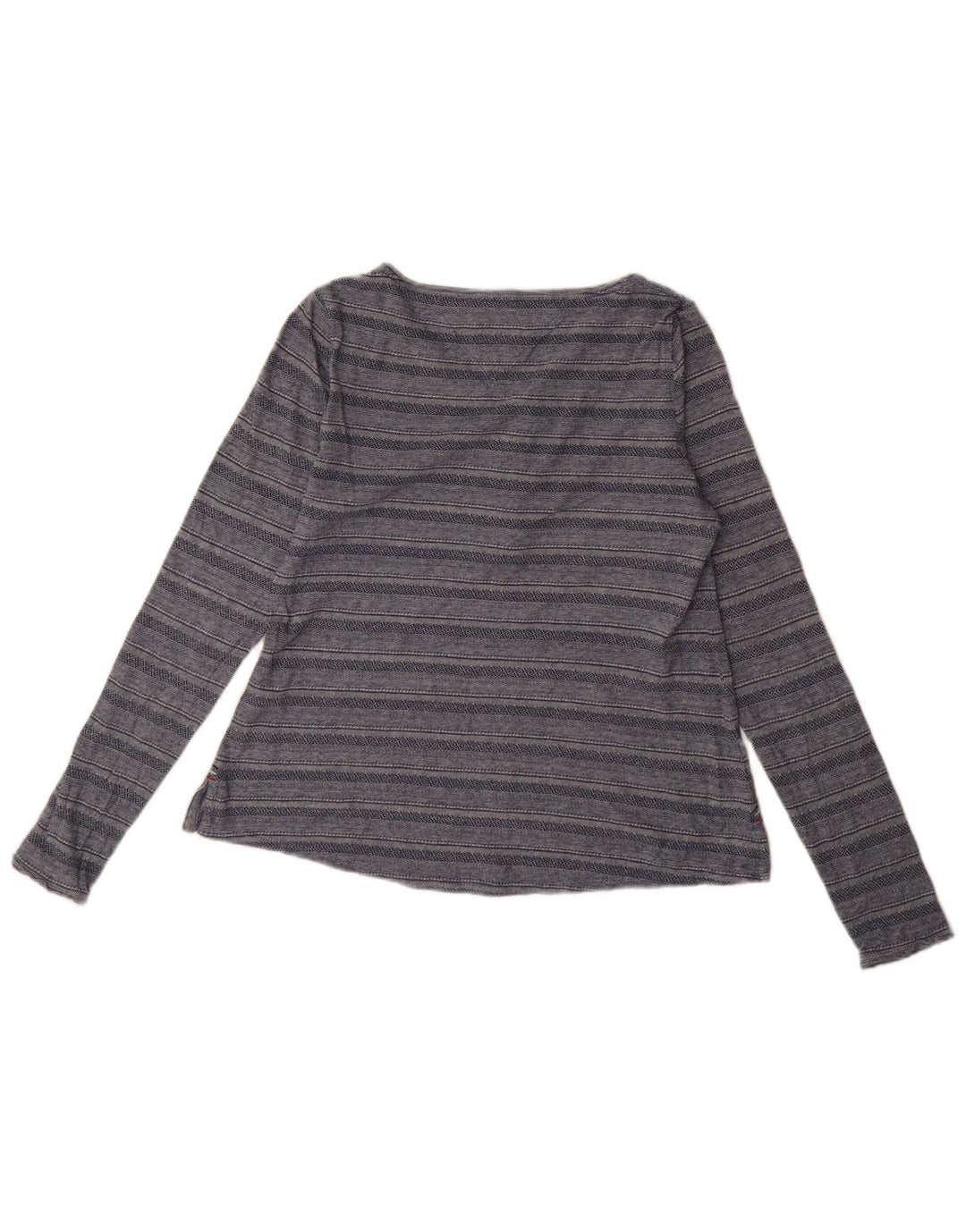 Tommy Hilfiger Damen Übergroßes Top Langarm UK 6 XS Marineblau gestreift