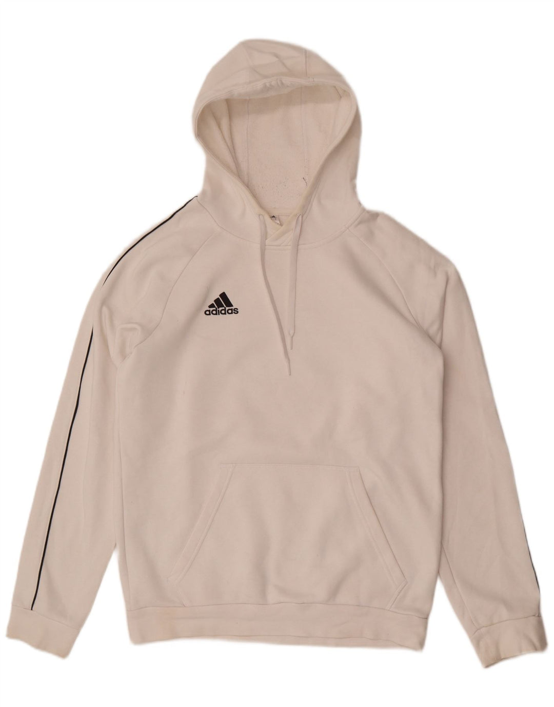 Adidas Herren Kapuzenpullover aus mittelweißer Baumwolle