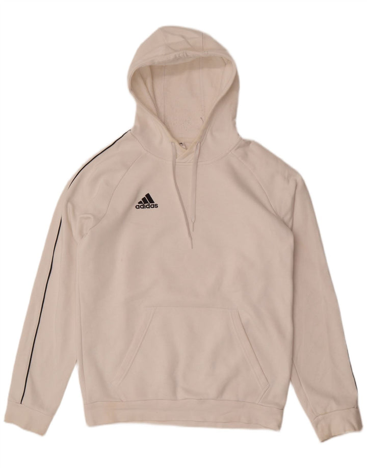 Adidas Herren Kapuzenpullover aus mittelweißer Baumwolle