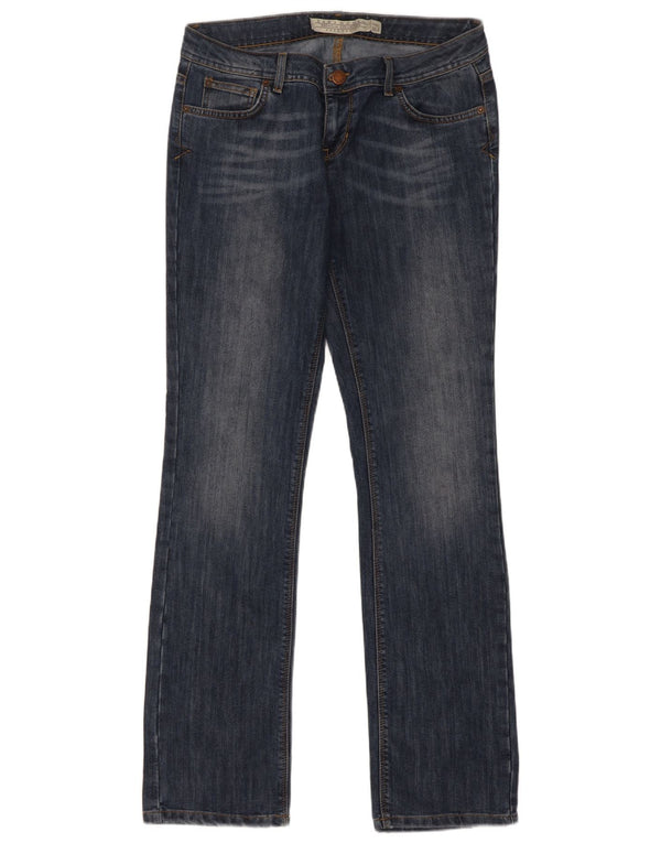 Zara Damen Bootcut Jeans EU 42 Large W32 L32 Marineblaue Baumwolle