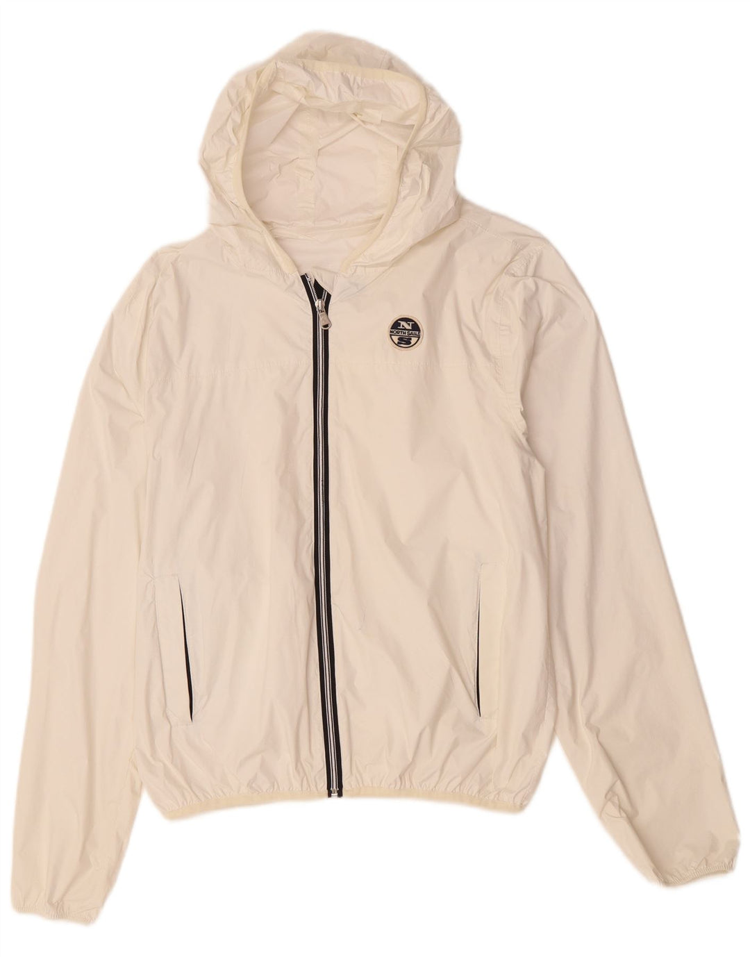 North Sails Damen-Regenjacke mit Kapuze, UK 14, mittelweiß