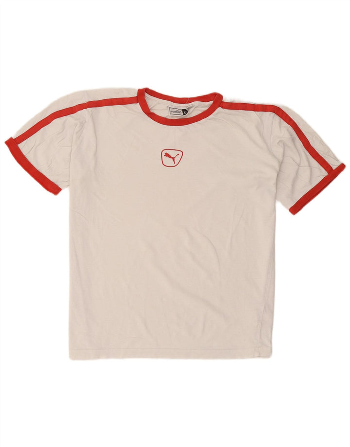 Puma Herren T-Shirt Top XL Weiß Colourblock