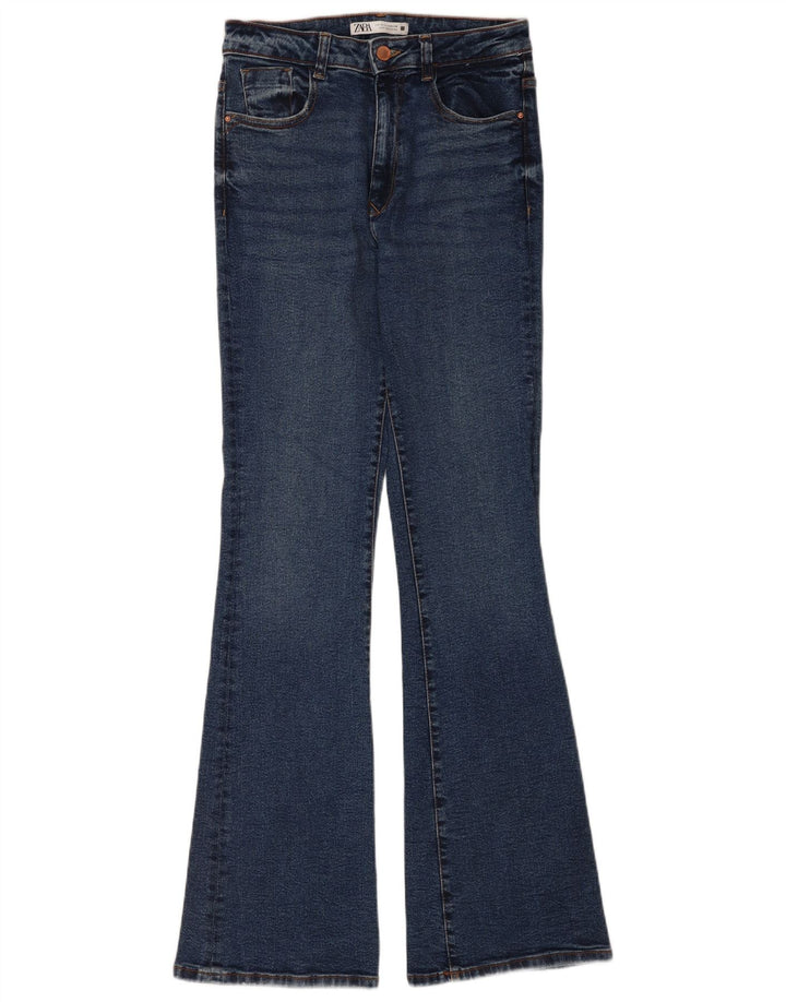 Zara Damen Schlagjeans EU 40 Mittel W30 L34 Blau