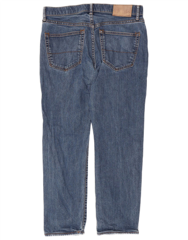 Marks & Spencer Herren Tapered Jeans W32 L29 Blaue Baumwolle