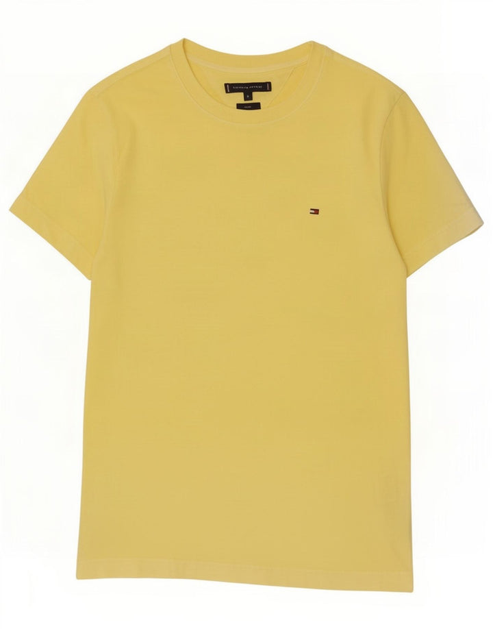Tommy Hilfiger Herren Slim Fit T-Shirt Top Small Gelb