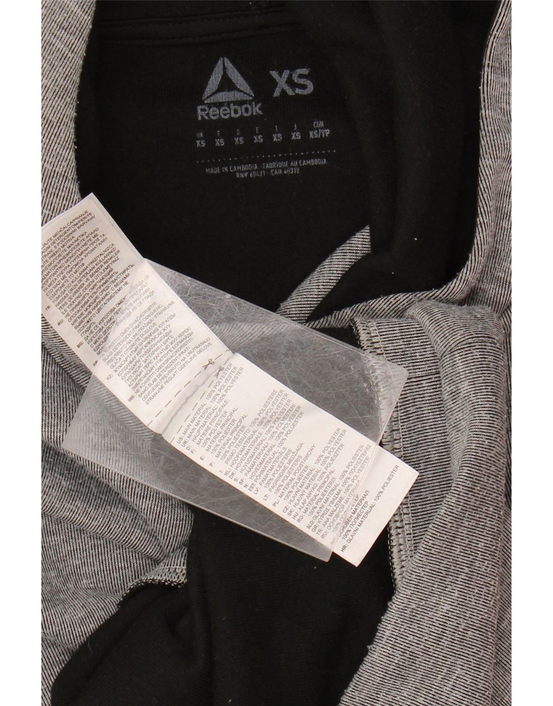 Reebok Herren Graphic Hoodie Pullover XS Grau Polyester