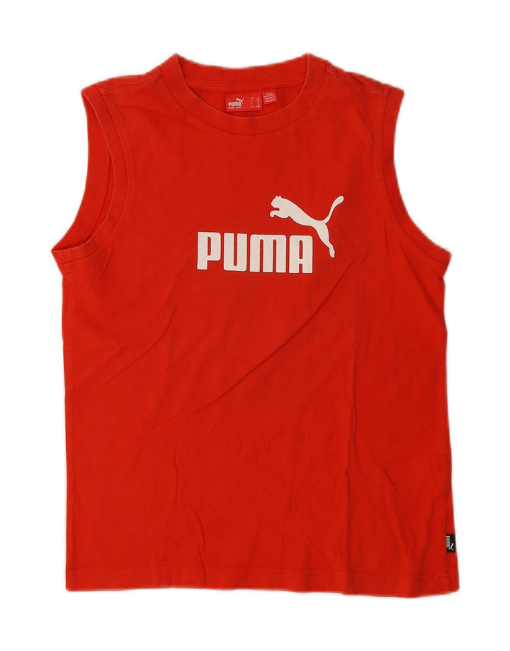 Puma Jungen Graphic Vest Top 11–12 Jahre rote Baumwolle
