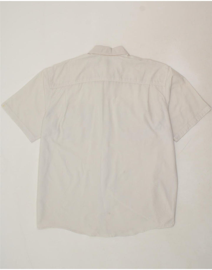 L.L.BEAN Mens Short Sleeve Shirt XL White Nylon Vintage L.L.Bean and Second-Hand L.L.Bean from Messina Hembry 