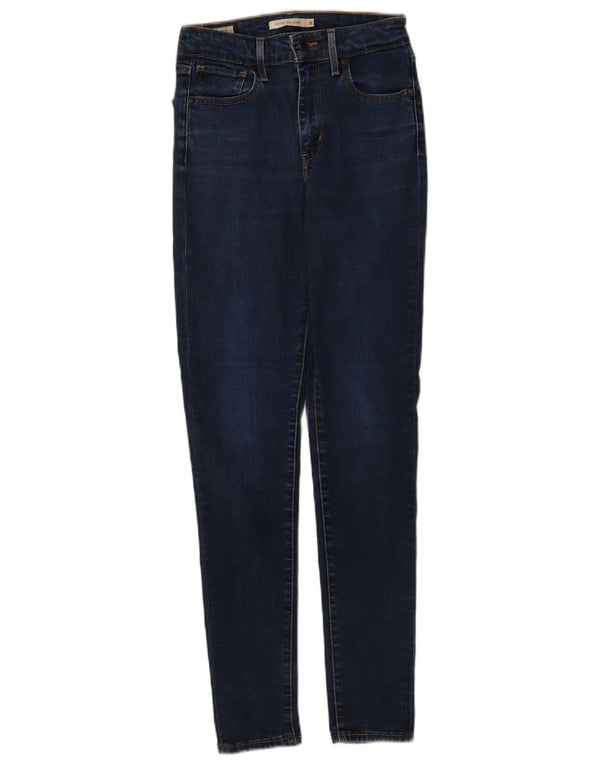 Levi's Damen 721 High Rise Skinny Jeans W26 L30 Marineblaues Lyocell