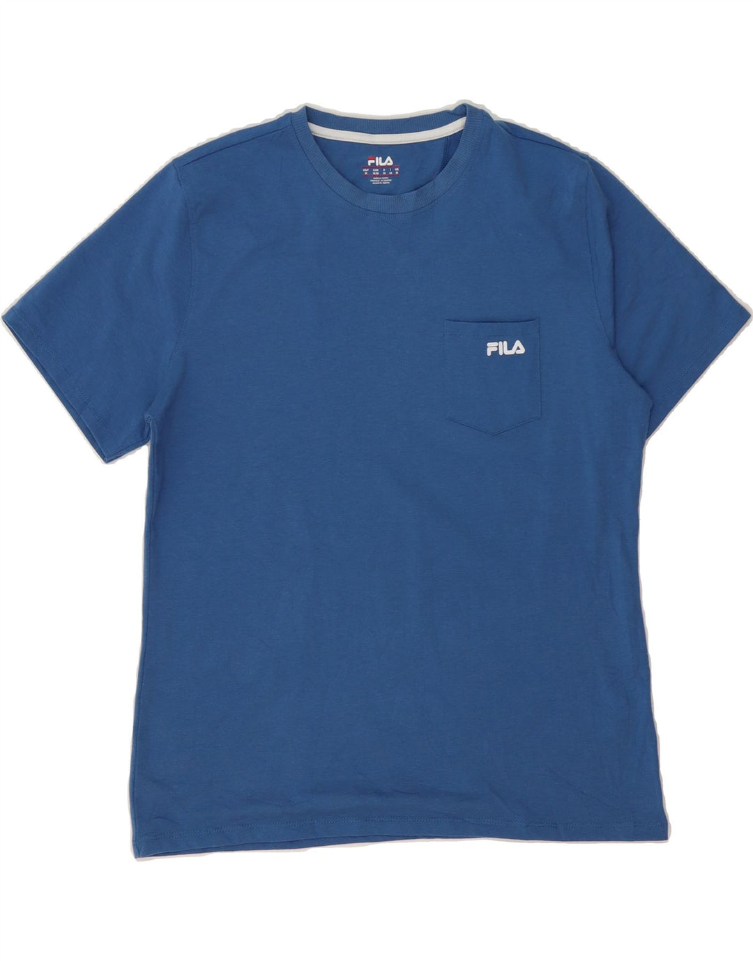 FILA Mens T-Shirt Top Medium Blue Polyester Vintage Fila and Second-Hand Fila from Messina Hembry 