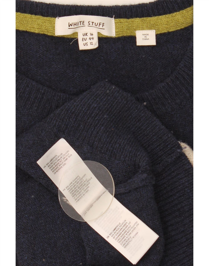 White Stuff Damen-Pullover mit Rundhalsausschnitt, Gr. 40, Marineblau