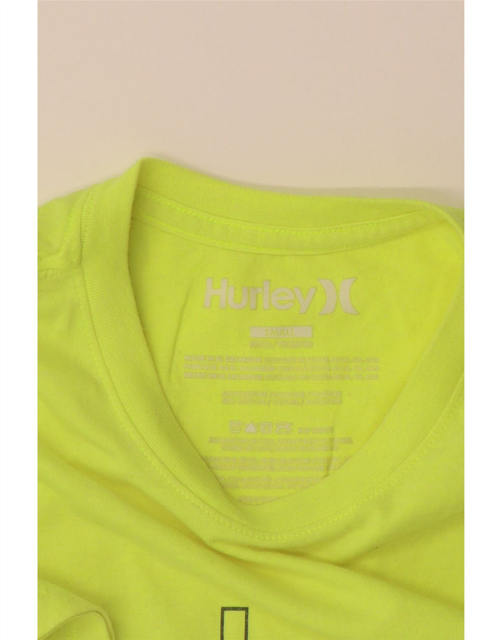 HURLEY Mens Graphic T-Shirt Top Small Green Polyester Vintage Hurley and Second-Hand Hurley from Messina Hembry 