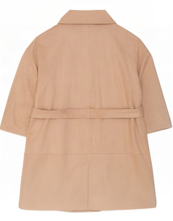 Marks & Spencer Zweireihiger Damenmantel UK 24 4XL Beige Polyester
