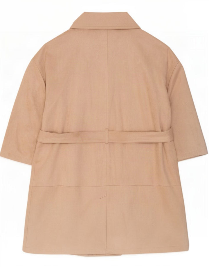 Marks & Spencer Zweireihiger Damenmantel UK 24 4XL Beige Polyester
