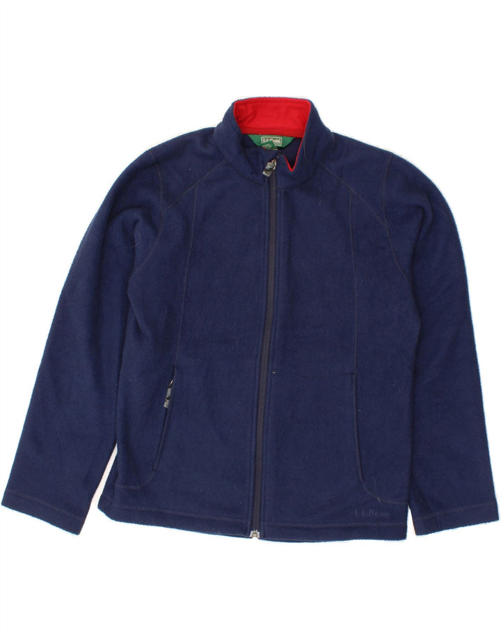 L.L.BEAN Boys Fleece Jacket 10-11 Years Medium Navy Blue Polyester Vintage L.L.Bean and Second-Hand L.L.Bean from Messina Hembry 