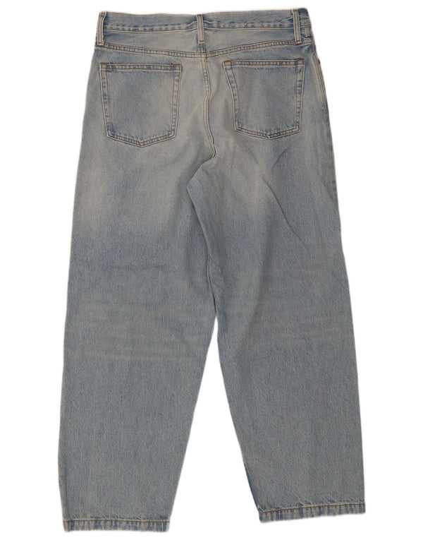 Cos Herren Mid Rise Relaxed Fit Straight Jeans W32 L28 Blaue Baumwolle