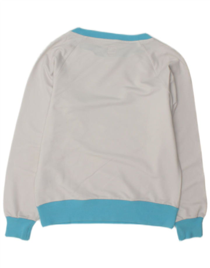 Adidas Damen Grafik-Sweatshirt-Pullover IT 46 Large Weiß Polyester