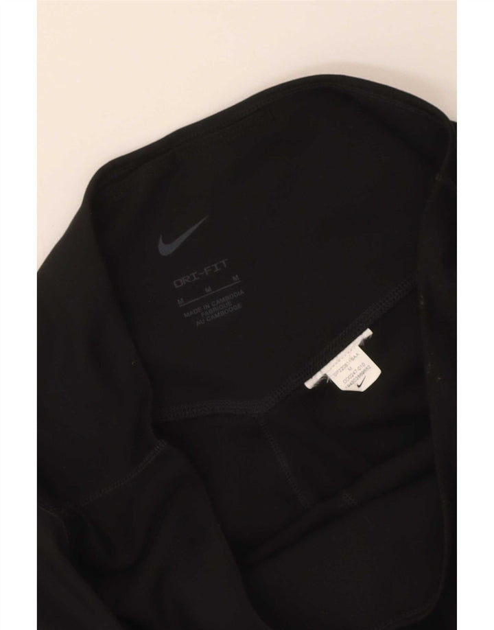 Nike Damen Dri Fit Capri Leggings UK 12 Medium Schwarz