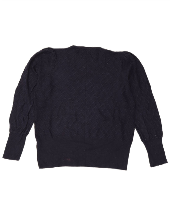 Marks & Spencer Damen-Pullover mit Rundhalsausschnitt, Gr. 14, mittleres Marineblau