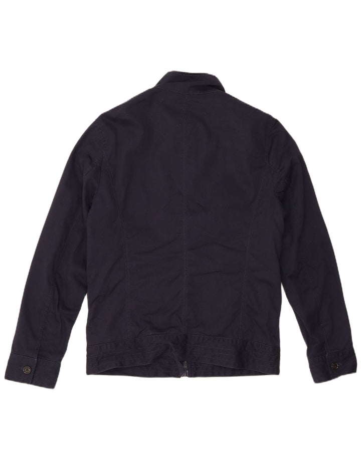 ZARA Herren Militärjacke UK 40 Large Marineblau Polyester