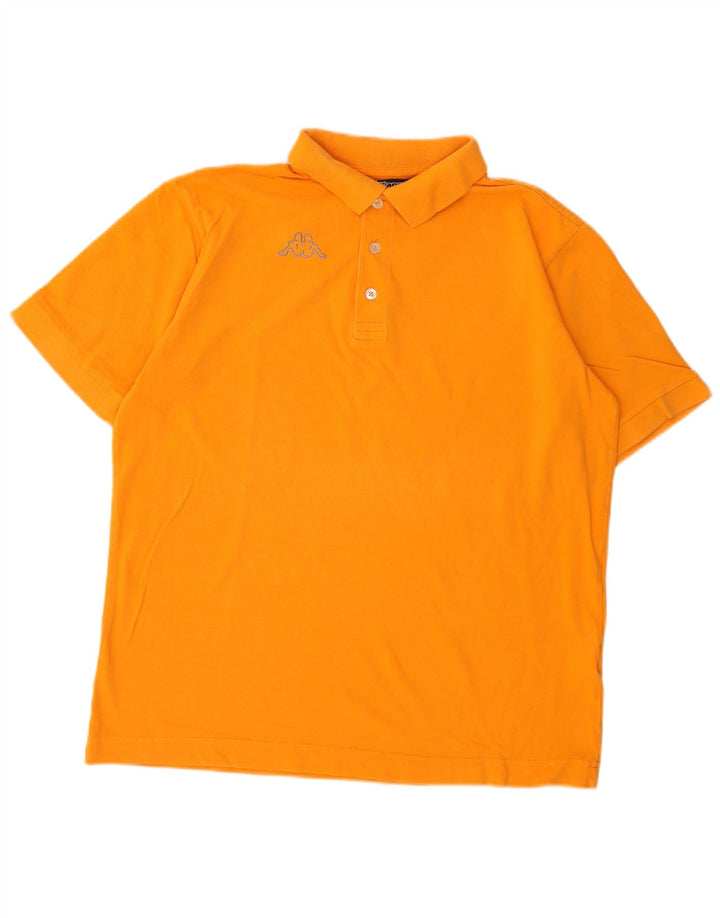 Kappa Herren Poloshirt Large Orange Baumwolle