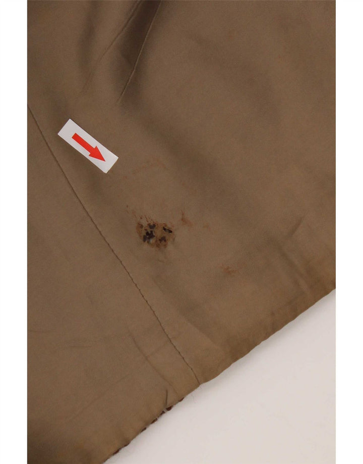 Vintage Herren 2-Knopf-Blazerjacke UK 38 Mittelbraun mit Fischgrätenmuster