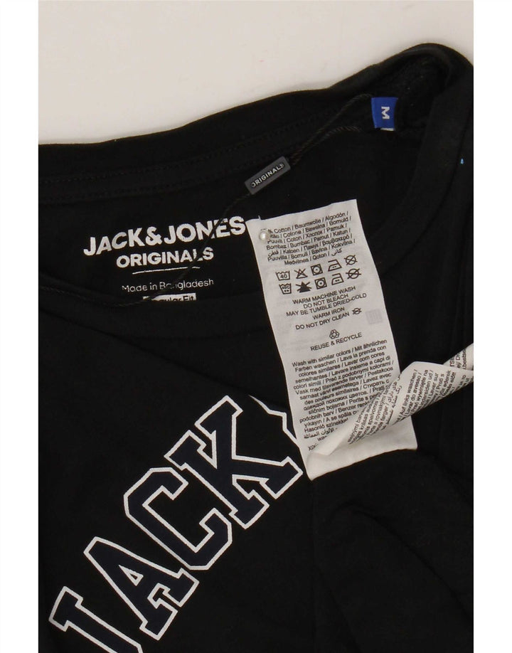Jack & Jones Herren-T-Shirt mit normaler Passform, mittelschwarz, Baumwolle