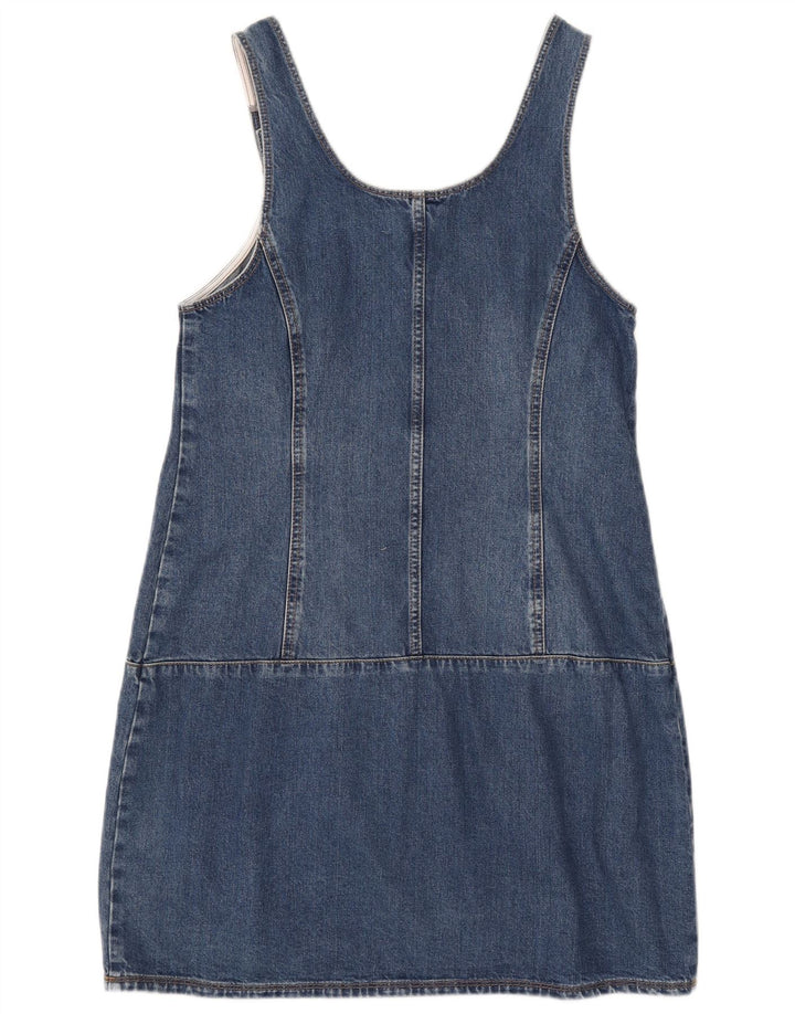 Fat Face Denim-Latzhosenkleid für Damen, UK 12, Mittelblau