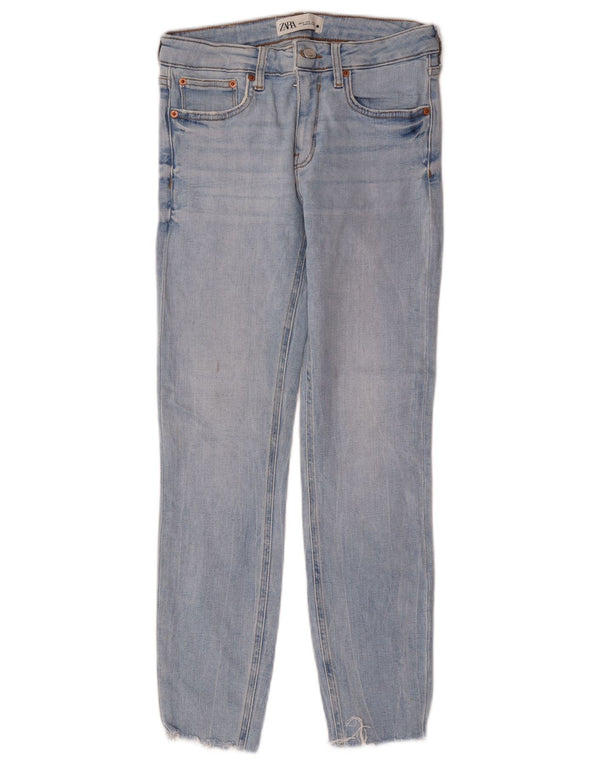 Zara Damen Slim Jeans EU 38 Small W28 L27 Blaue Baumwolle