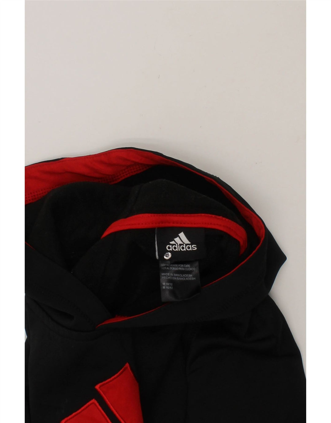 ADIDAS Boys Graphic Hoodie Jumper 10-11 Years Medium  Black Polyester Vintage Adidas and Second-Hand Adidas from Messina Hembry 